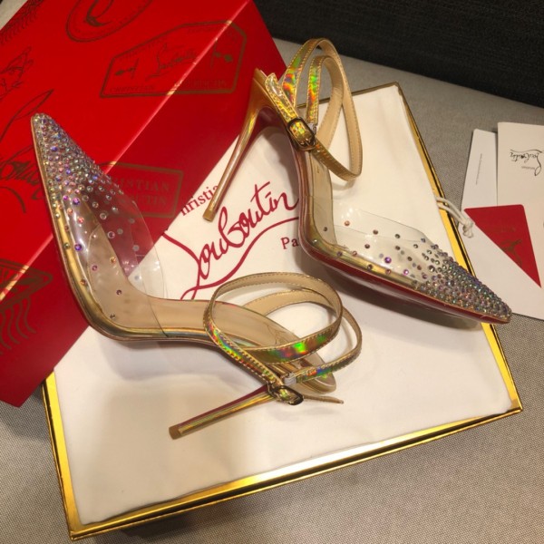 Christian Louboutin film drill sandal series Symphony Gold