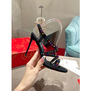 Christian Louboutin spiked strap sandals Black Shee pKyo