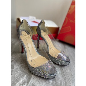 Christian Louboutin Rhinestone Inner Water Table Series  by burst black magic color